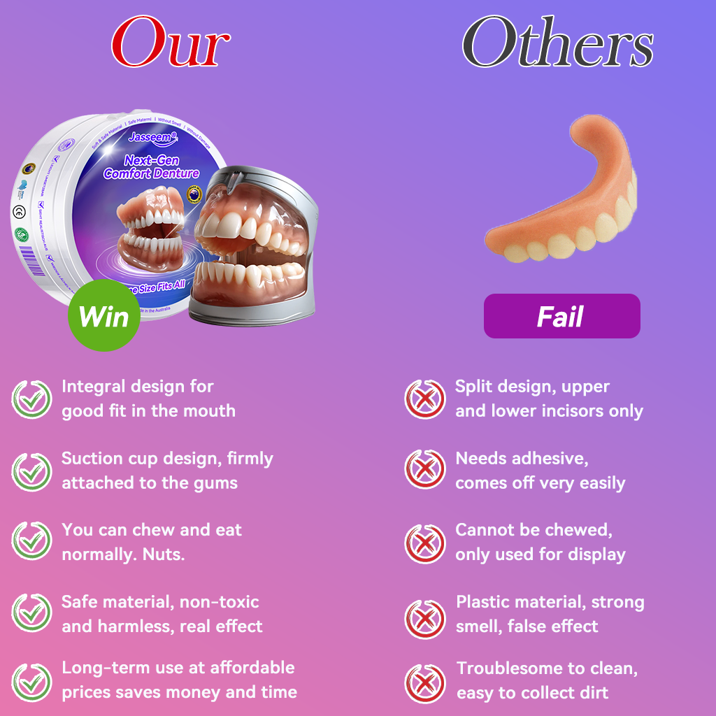 𝐉𝐚𝐬𝐬𝐞𝐞𝐦® Latest Premium Comfort Dentures💕 (High-End Dentures, Easy to Wear - Limited Time 70% Discount)🔥