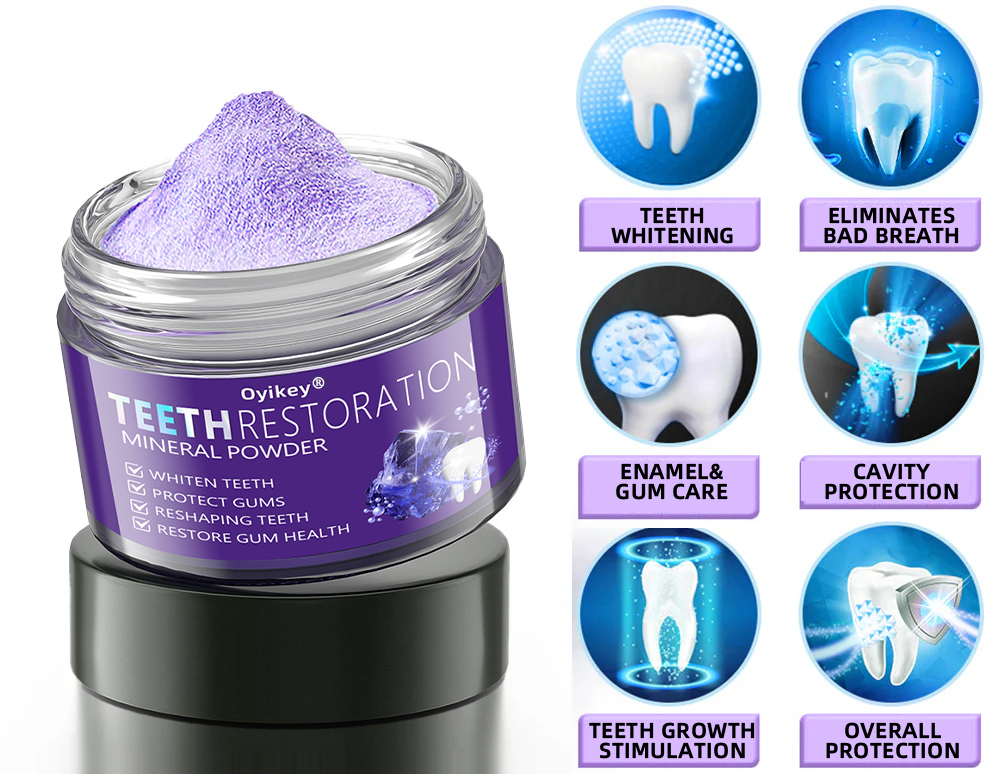 Oyikey® 🎁Tooth Restoration Mineral Powder (Whitening, Restoring Tooth Health)